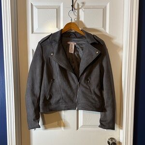 Philosophy Dark Gray Leather Jacket